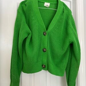 H&M Green Women's Cardigan Sweater
